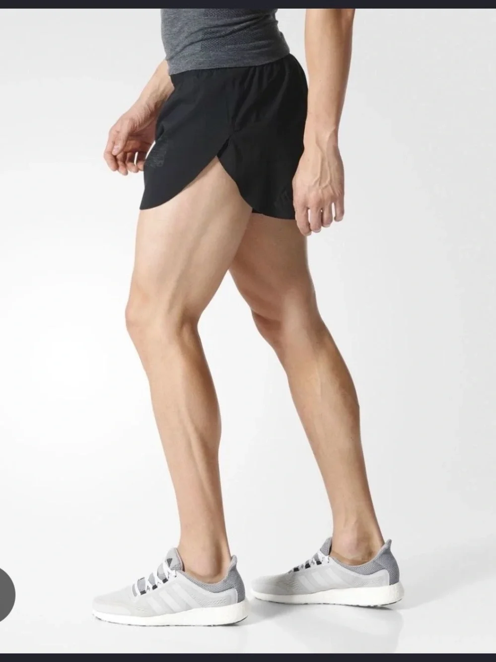 adidas Black Men's Athletic Running Shorts Supernova 3 inch split shorts medium